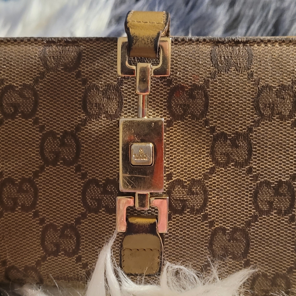 Gucci Brown Monogram Vintage Wallet